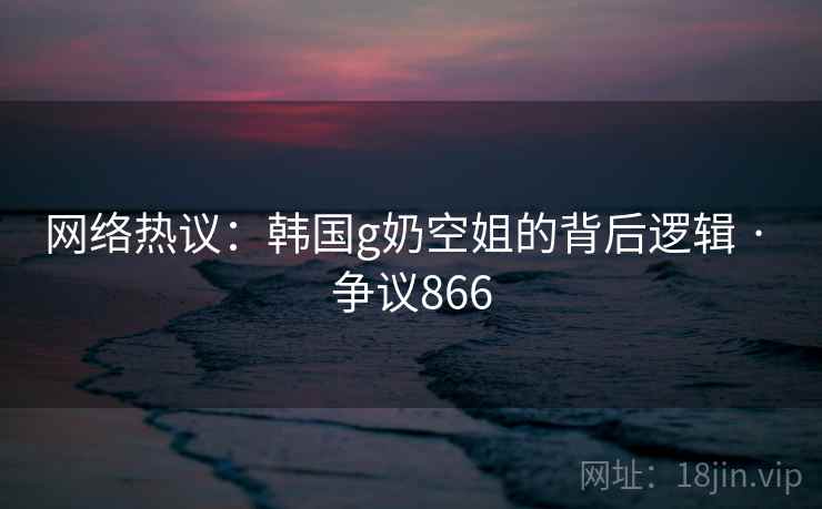 网络热议：韩国g奶空姐的背后逻辑 · 争议866